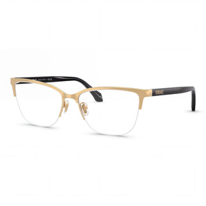 Versace VE1304 Gold/Black Cat Eye Eyeglasses for Women, Metal frame