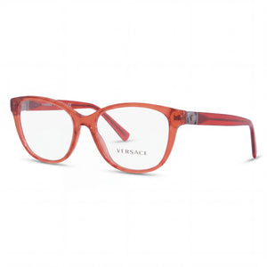 Versace VE3273 Transparent Red Cat Eye Eyeglasses for Women, Plastic frame