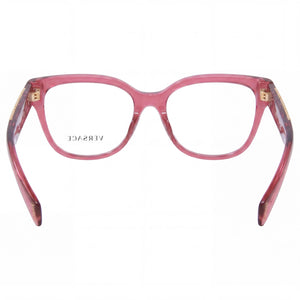 Versace Ve 3338 Cat Eye Eyeglasses Women — side view, Pink Acetate temples