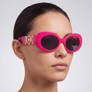 Versace VE4426BU Oval Sunglasses Unisex — interior view, Non-Polarized lens detail