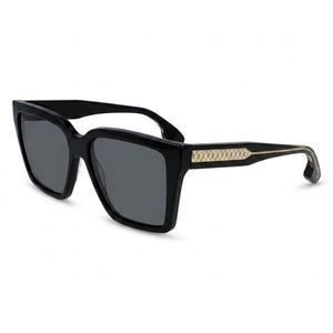 Victoria Beckham Casual Black Square Sunglasses for Women, Black lens