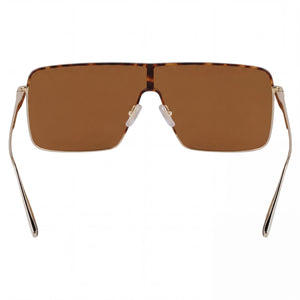 Victoria Beckham VB238S Shield Sunglasses Unisex — interior view, Gold lens detail