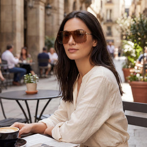Victoria Beckham VB238S Gold Sunglasses Unisex — outdoor wear, Gold lens
