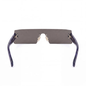Victoria Beckham VB241S Rectangle Sunglasses Unisex — side view, Non-Polarized Blue lens