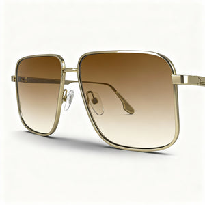Victoria Beckham VB243S Square Sunglasses Women — side view, Gold lens