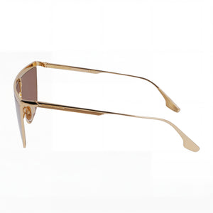 Victoria Beckham Vb245s Shield Sunglasses Women — side view, Non-Polarized Gold lens