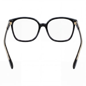 Victoria Beckham VB2615 Cat Eye Eyeglasses Women — side view, Black Metal temples