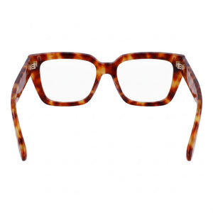 Victoria Beckham VB2648 Rectangle Eyeglasses Men — side view, Havana Acetate temples