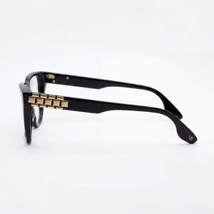 Victoria Beckham VB2661 Cat Eye Eyeglasses Women — side view, Black Acetate temples