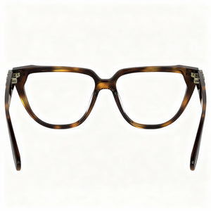 Victoria Beckham VB2661 Cat Eye Eyeglasses Women — side view, Havana Acetate temples