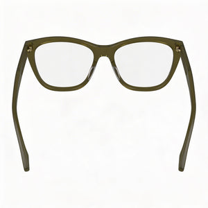 Victoria Beckham VB2665 Square Eyeglasses Women — side view, Green Acetate temples