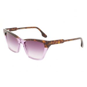 Victoria Beckham VB638S Violet Cat Eye Sunglasses for Men, Havana Purple lens