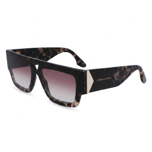 Victoria Beckham VB651S Havana Rectangle Sunglasses for Men, Grey Havana lens