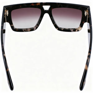 Victoria Beckham VB651S Rectangle Sunglasses Men — side view, Grey Havana lens