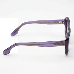 Victoria Beckham VB657S Square Sunglasses Unisex — side view, Violet lens
