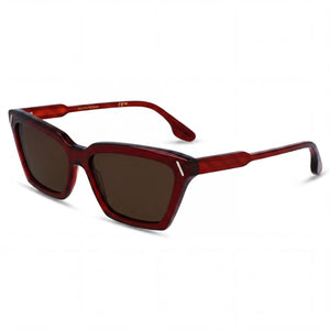 Victoria Beckham Vb661s Red Rectangular Sunglasses Unisex, Polycarbonate lens