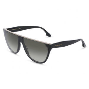 Victoria Beckham VB682S Black Aviator Sunglasses for Women, Gradient Grey lens