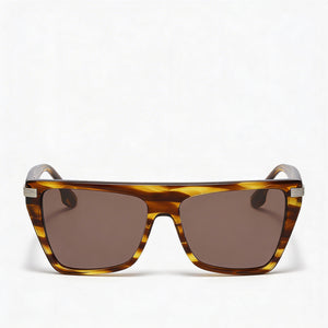 Victoria Beckham VB684S Rectangle Sunglasses for Women — front view, Havana frame