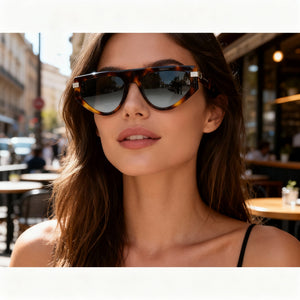 Victoria Beckham Vb685s Rectangle Sunglasses Women — side view, Non-Polarized Brown Grey lens