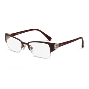 Vogue 0vo4014b Bordeaux/Pale Gold Rectangle Eyeglasses for Women, Plastic frame