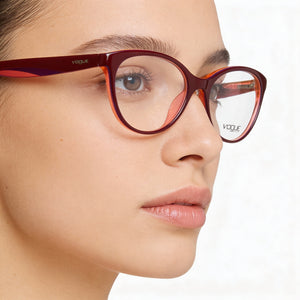 Vogue VO 2962 Oval Eyeglasses Unisex — interior view, Plastic frame detail