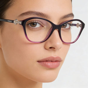 Vogue VO 5057 Rectangle Eyeglasses for Women — interior view, Polycarbonate demo lenses