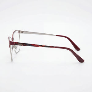 Vogue Vo4072 Rectangle Eyeglasses Women — side view, Red Metal temples
