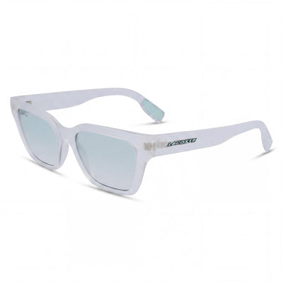 Gafas de sol Lacoste L6002s para mujer, en gris metalizado inyectado, con lentes verdes degradados y protección UV de 53 mm