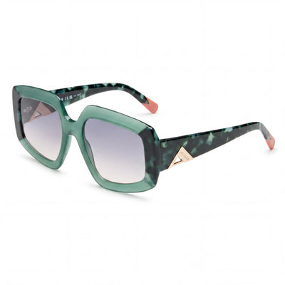 Gafas de sol Missoni para mujer, color verde, rosa, habana, montura de acetato, policarbonato, protección UV, ancho de lente de 54 mm