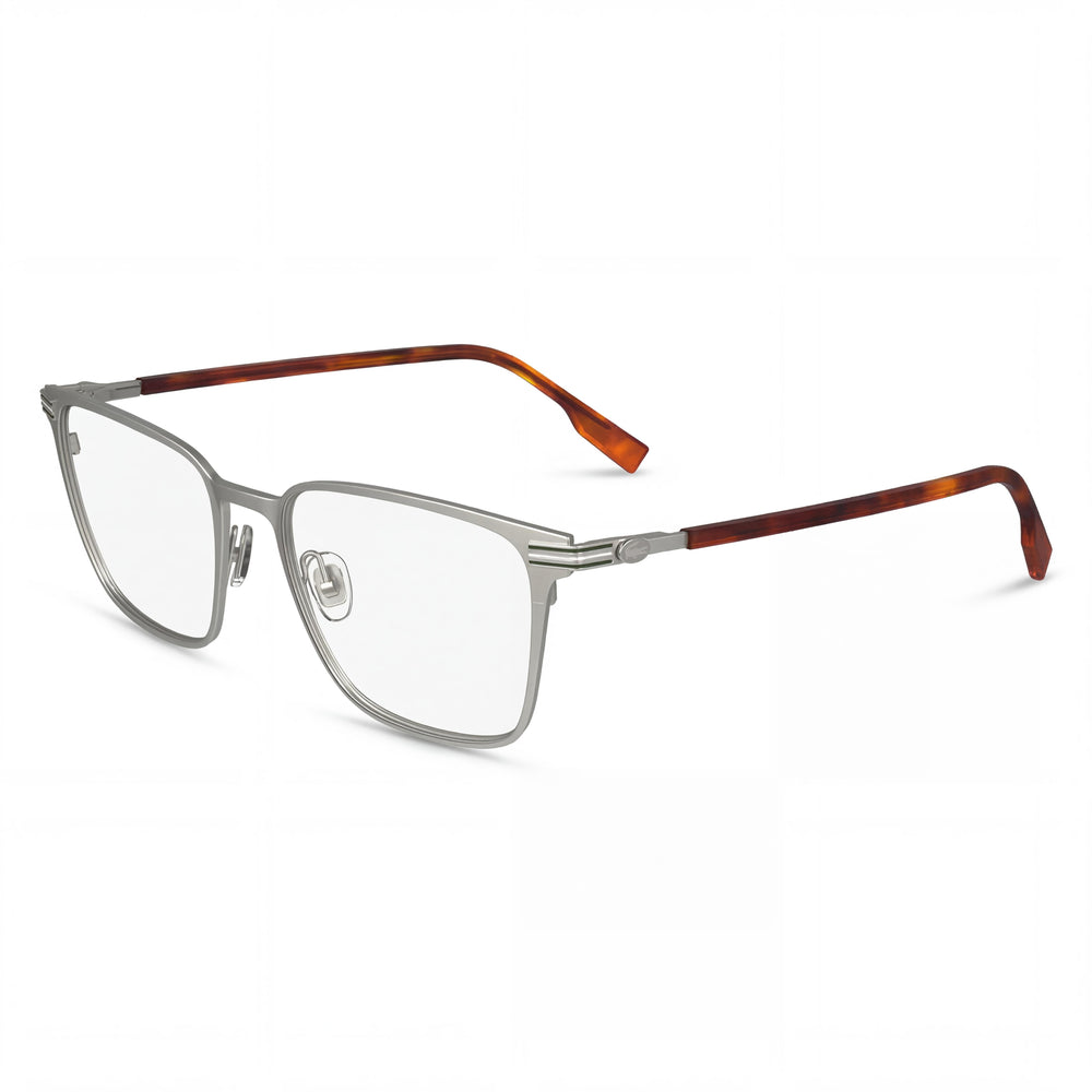 Gafas Lacoste Casual para hombre con montura de acetato plateado y lentes de policarbonato transparente 53-18-145