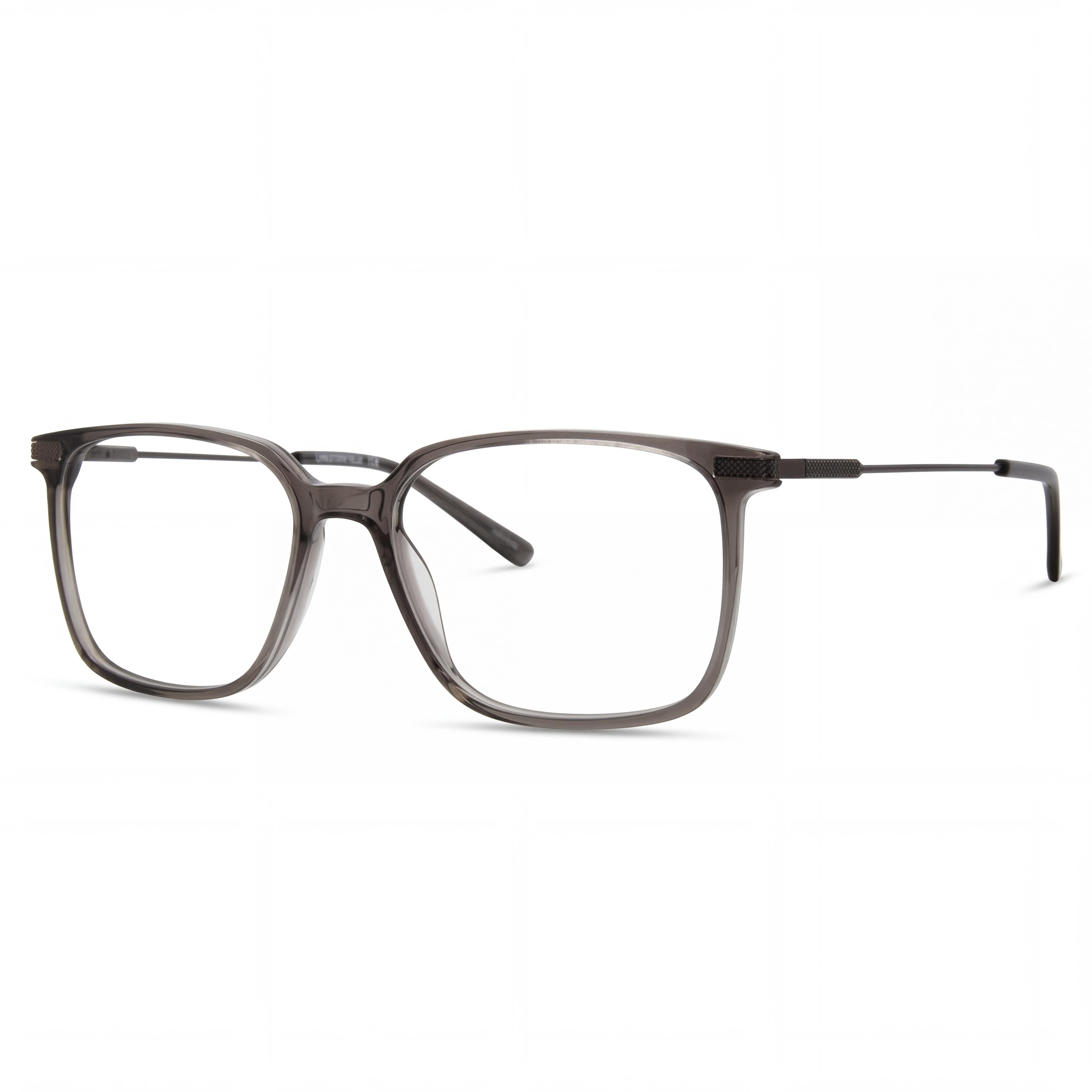 Gafas Chesterfield Ch 103xl para hombre con montura de plástico gris cristalino y lentes transparentes de policarbonato de 56 mm, Photo 1