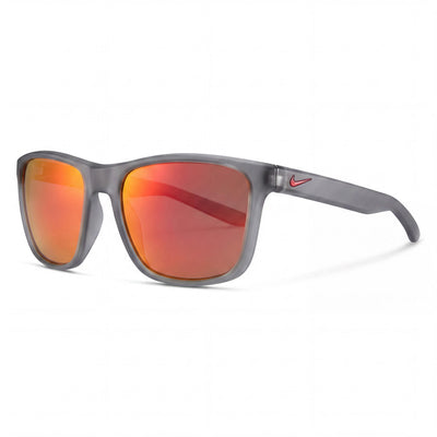 Gafas de sol Nike Wayfarer unisex, montura de plástico color rojo vino, lentes espejo gris-rojo con protección UV