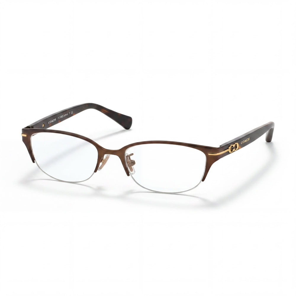 Gafas de Vista COACH Hc 5058 de Mujer Rectangulares Semial Aire en Marrón Oscuro Satinado Carey Oscuro de Compuesto de 49mm
