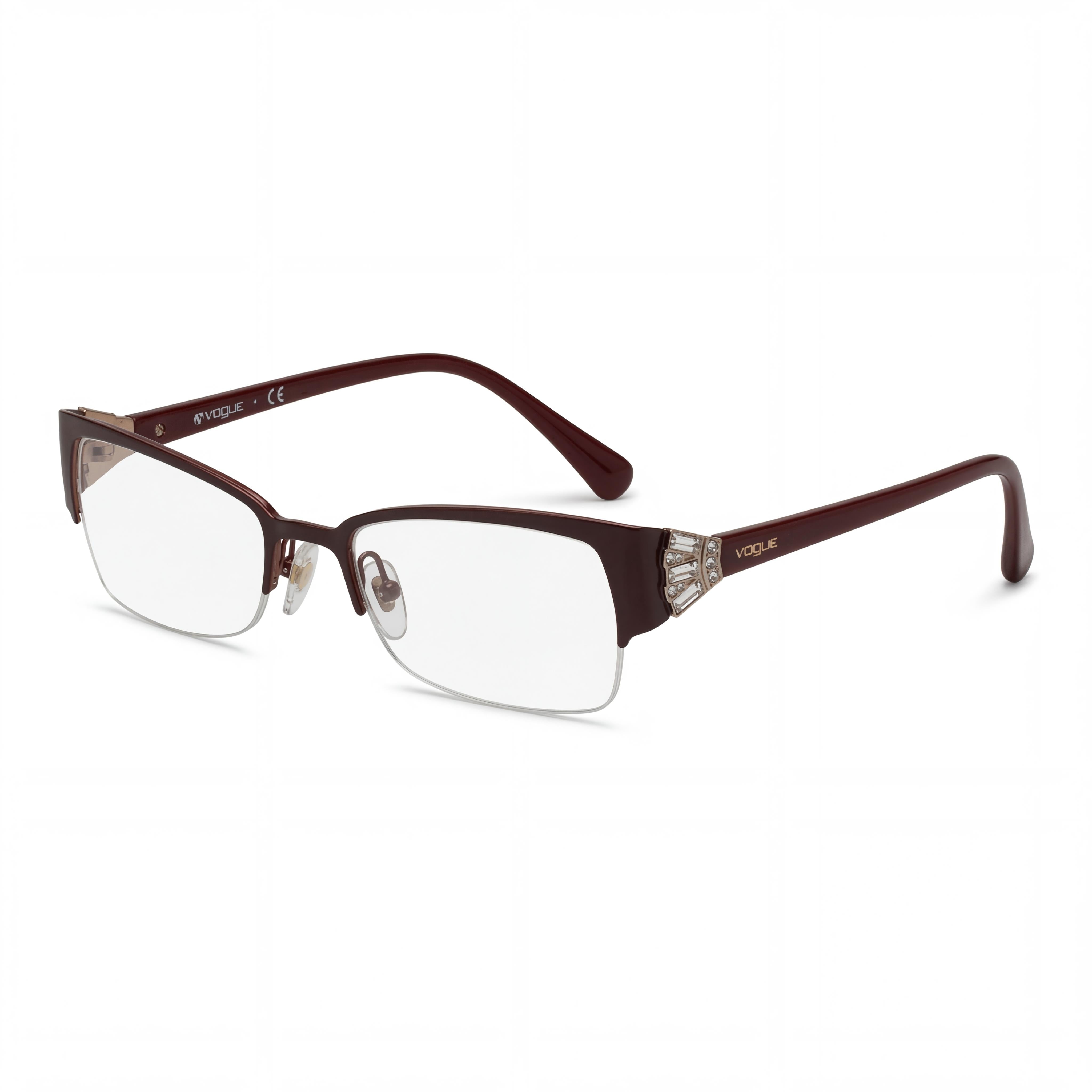 Ray-Ban 0vo4014b Women's Oval Plastic Eyeglass Frames Blue Bordeaux Pale Gold 50mm Demo Lens, Photo 1