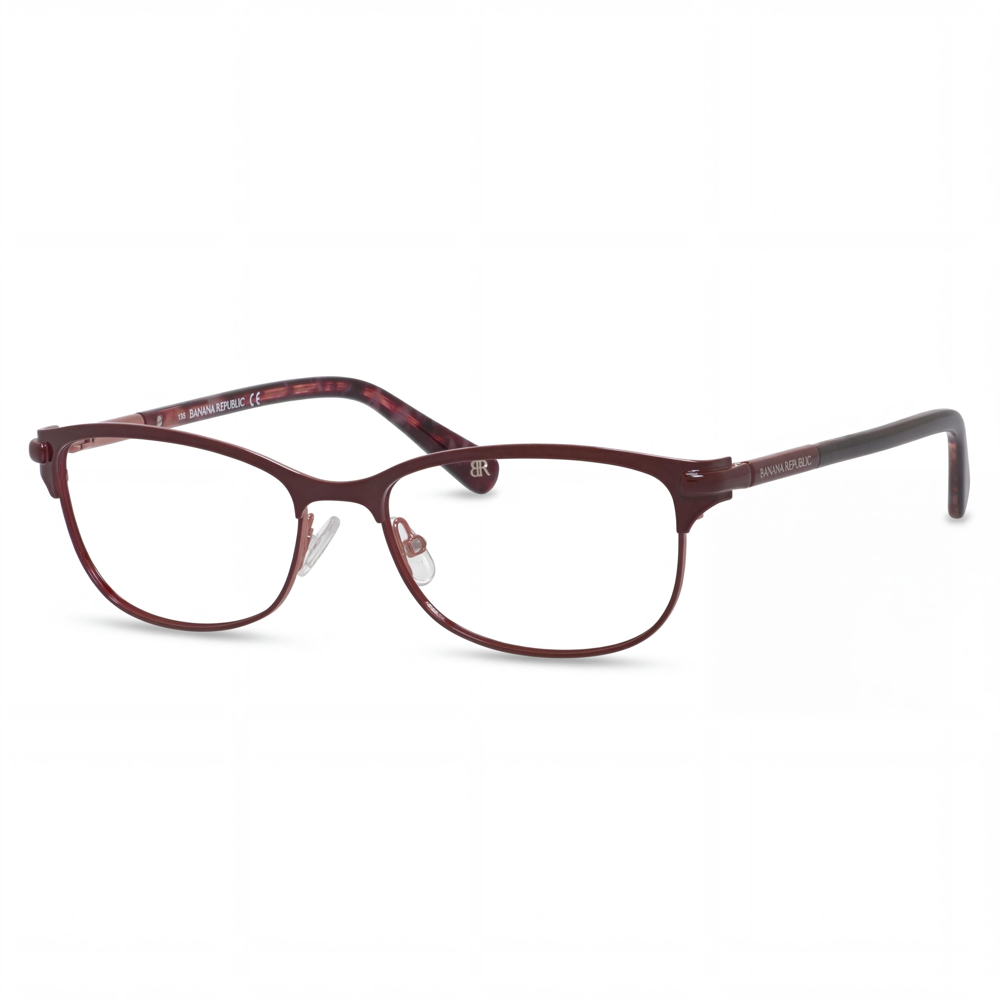BANANA REPUBLIC Gafas metálicas Serafina para hombre en color burdeos con lentes de 51 mm, puente de 16 mm y patillas de 130 mm, Photo 1