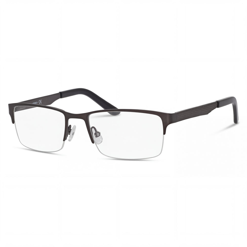 Adensco Ad 115 Men's Metal Frame in Semi Matte Dark Ruthenium with Clear Lenses 51mm