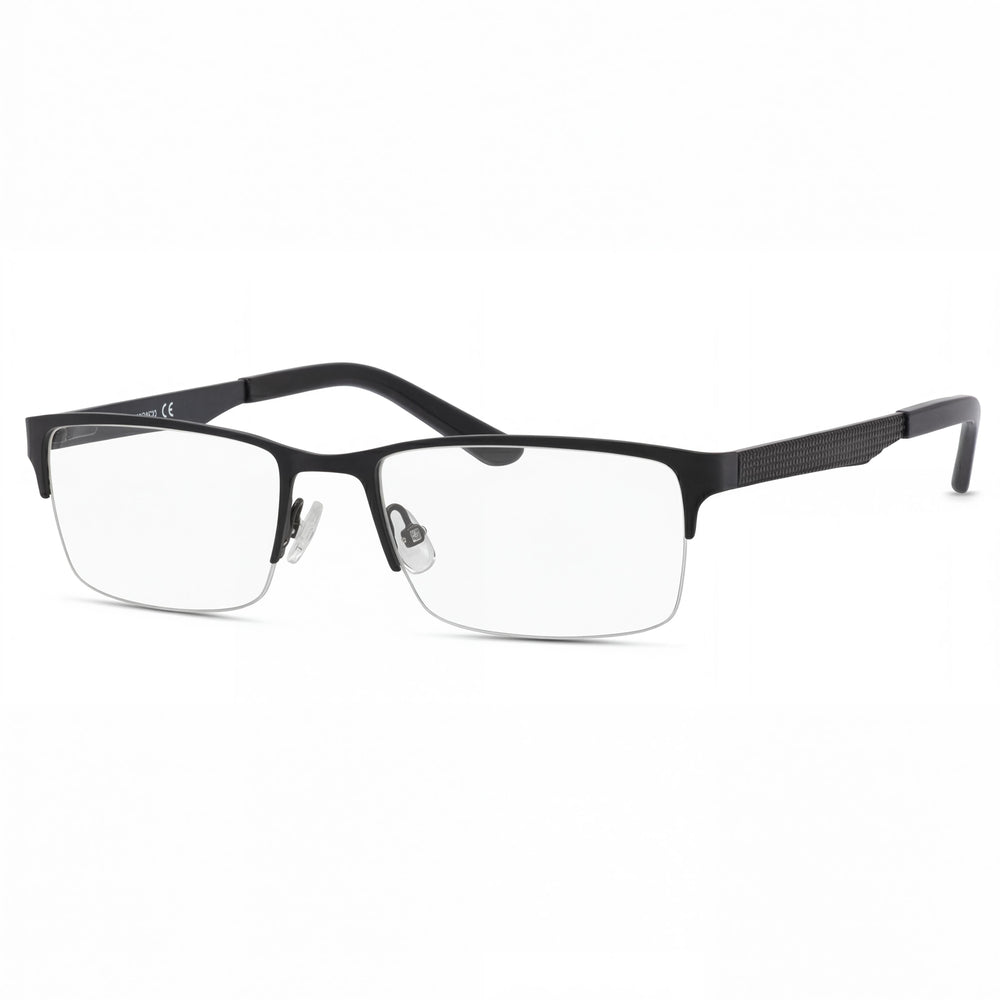 Gafas Adensco Ad 115 para hombre, montura metálica ligera con lentes, negro mate, 51 mm