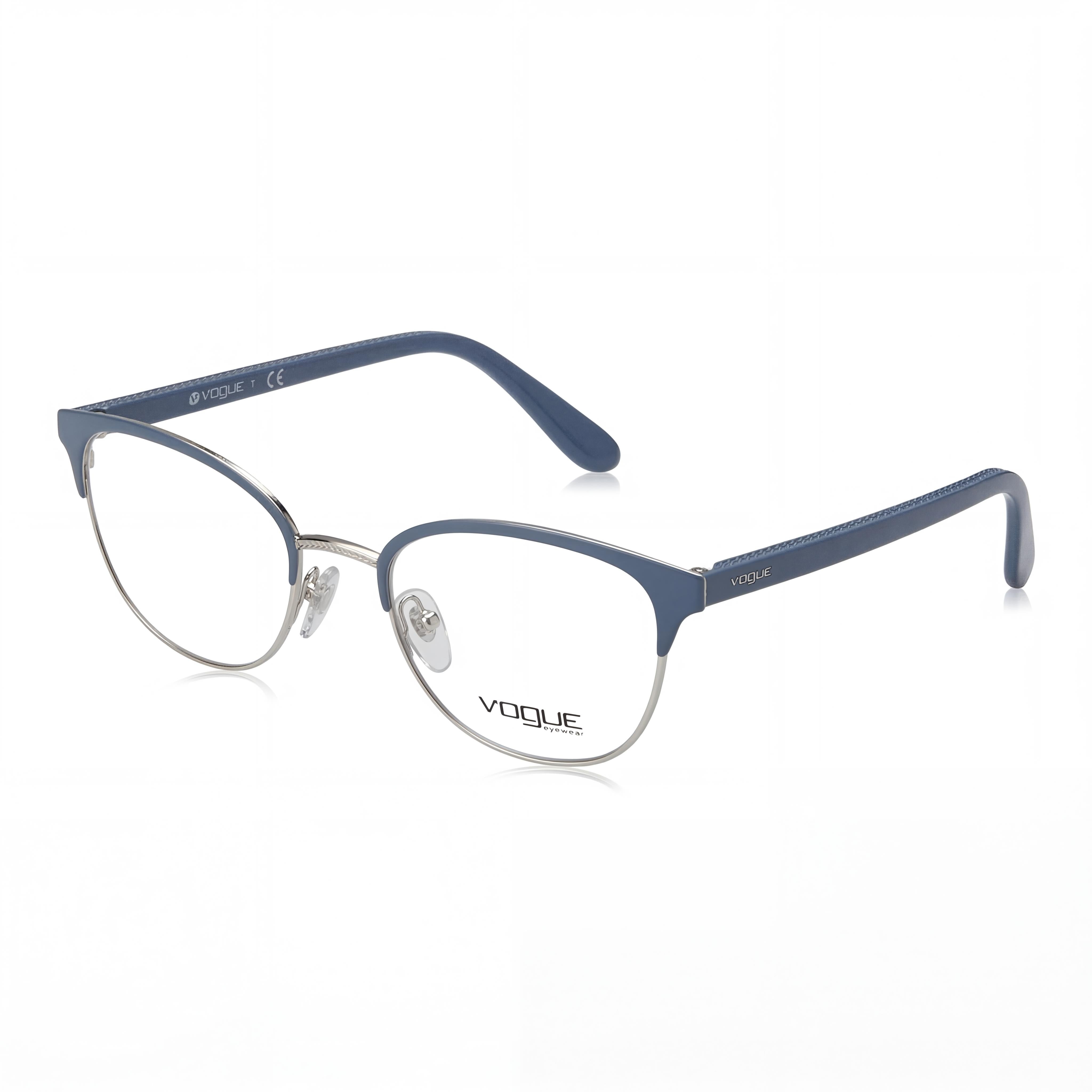 Vogue Eyewear Vo 4088 Women's Blue/Silver Plastic Frame Eyewear with 50mm Lens, 18mm Bridge, 140mm Temple, Photo 1