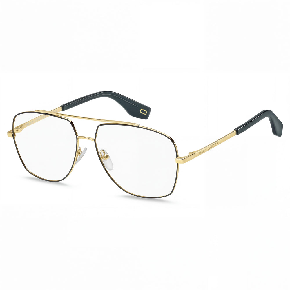 Gafas de sol polarizadas estilo aviador Marc Jacobs Marc 271 Unisex con montura de metal dorado y negro, lente de 58 mm