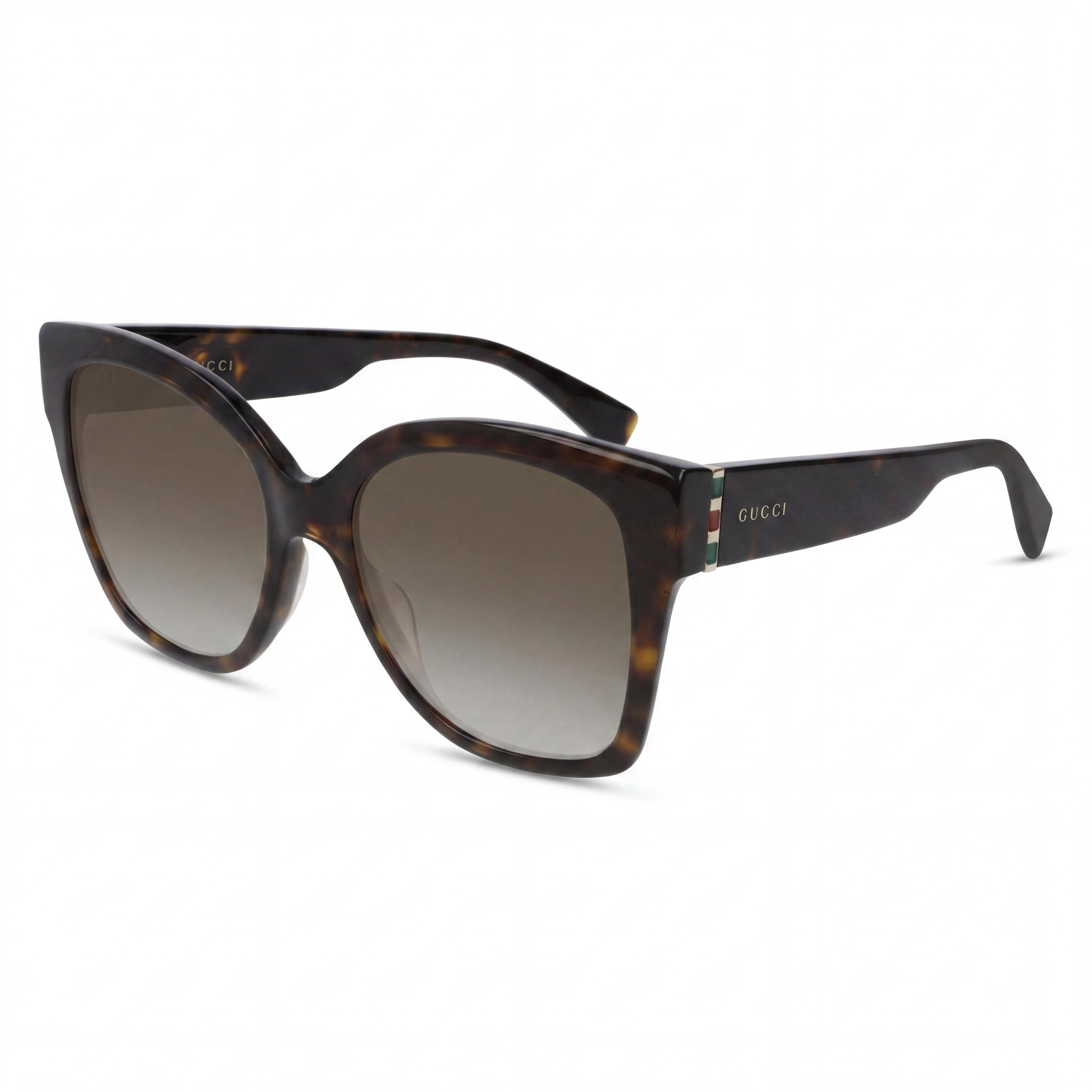 Gucci Glam Women's Dark Havana Brown Shaded Non-Polarized UV Protection Sunglasses, 54mm Lens, Photo 1