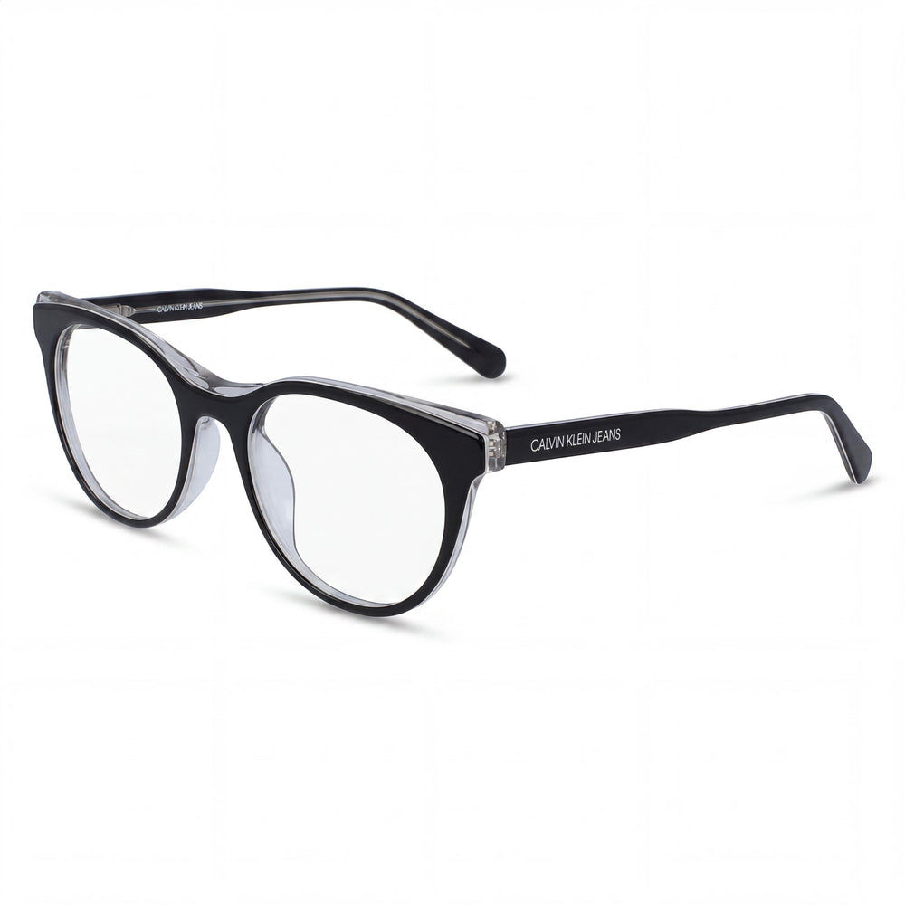 Calvin Klein Ckj19107 Gafas de Mujer con Montura de Acetato en Color Negro Cristal Ahumado y Lentes de Policarbonato de 52mm