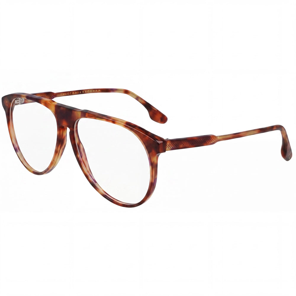 Montura de gafas de acetato burdeos carey para lentes graduadas Victoria Beckham Vb2602 para mujer, 58 mm de ancho de lente