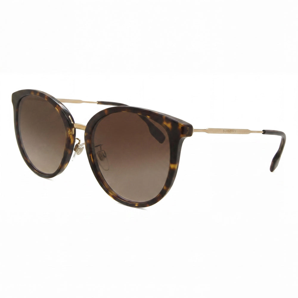 BURBERRY BE4289D Modern Women's Dark Havana Gold Composite Prescription-Ready Sunglasses, Brown Gradient UV Protected 56mm