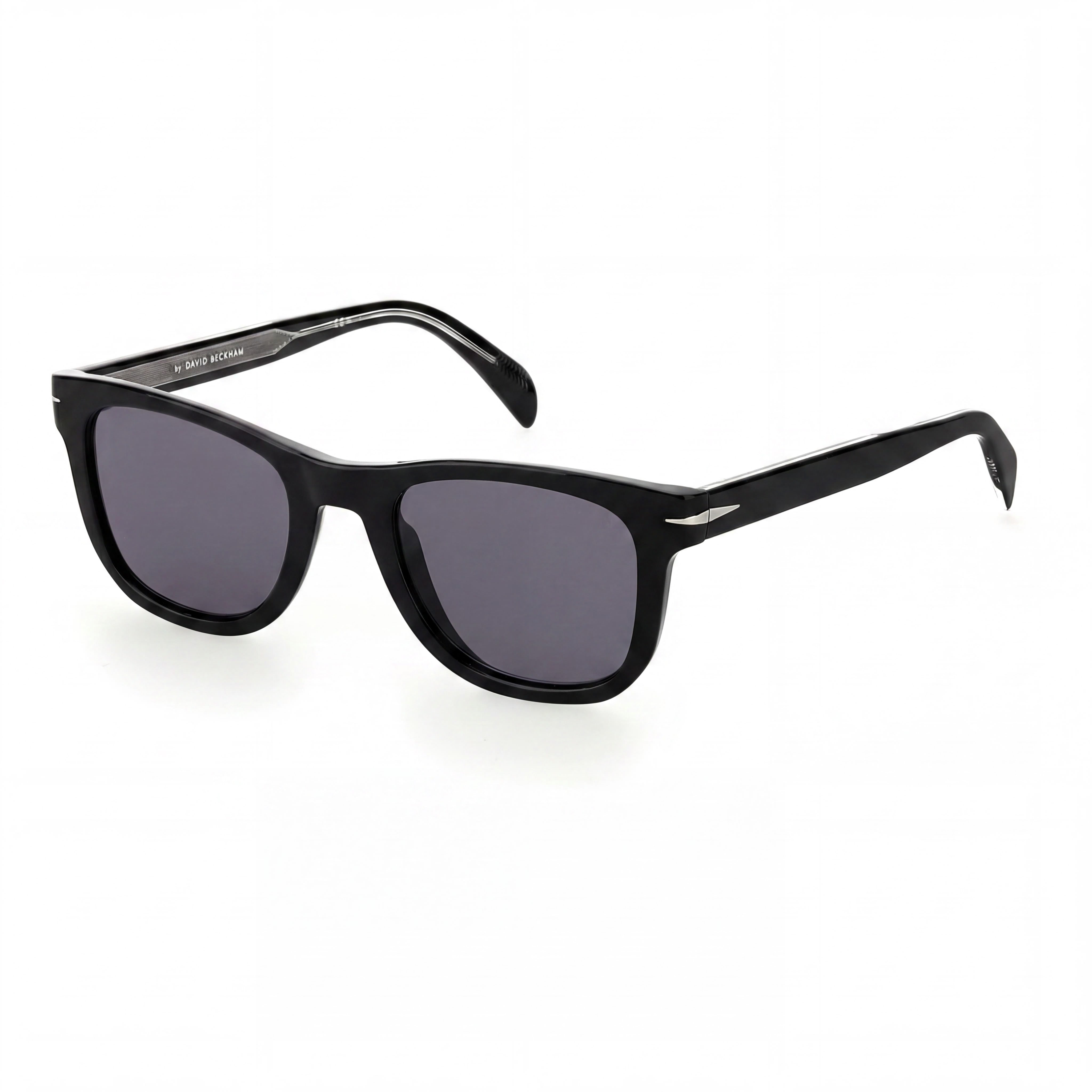 David Beckham Db 1006/S Men's Acetate Square Full Rim Black Grey Clip-on Polarized Sunglasses 50mm, Photo 1