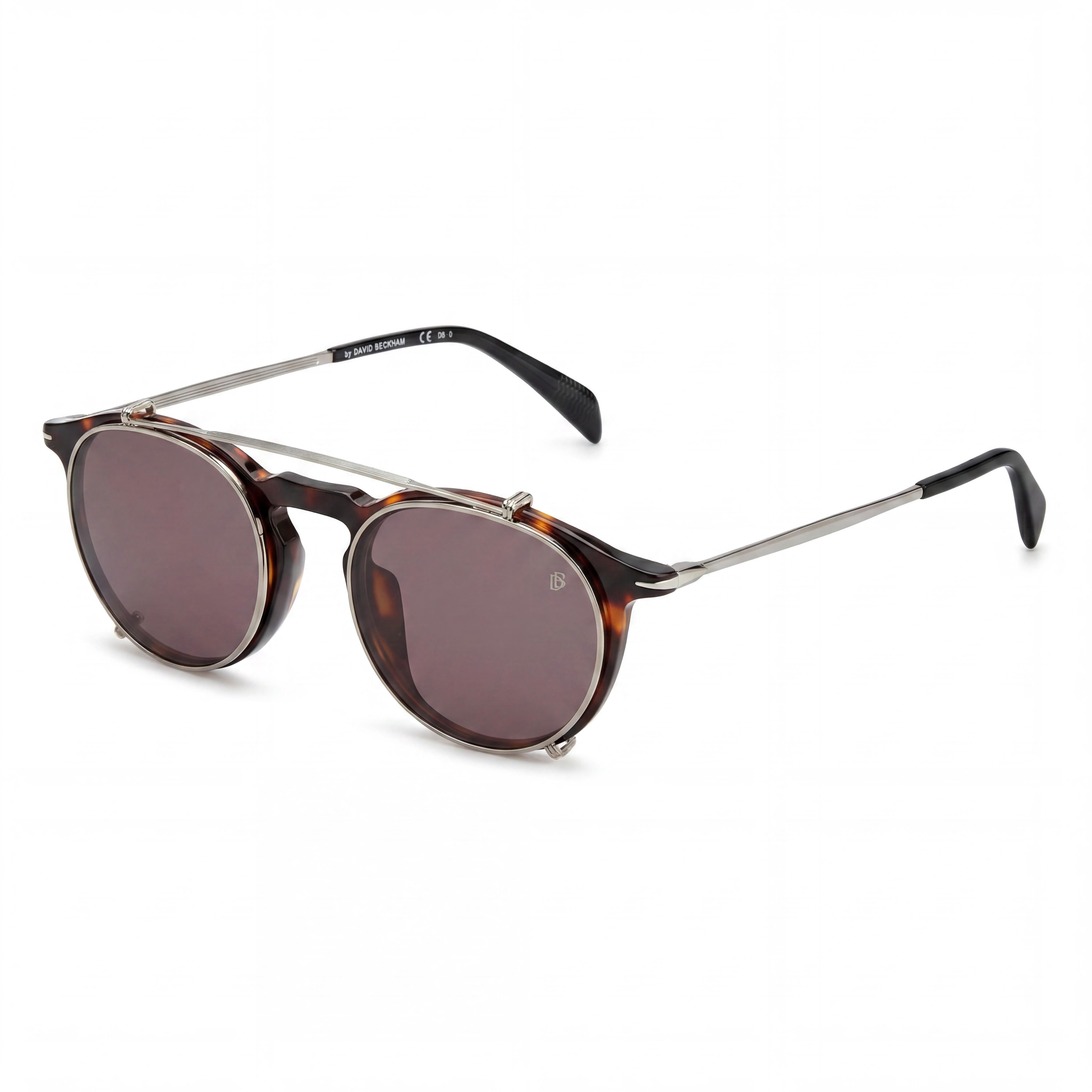Gafas con Clip Pilot Unisex David Beckham Db 1003/G/Cs, Montura de Acetato, Lentes de Policarbonato, Habana, 49mm, Protección UV, Photo 1