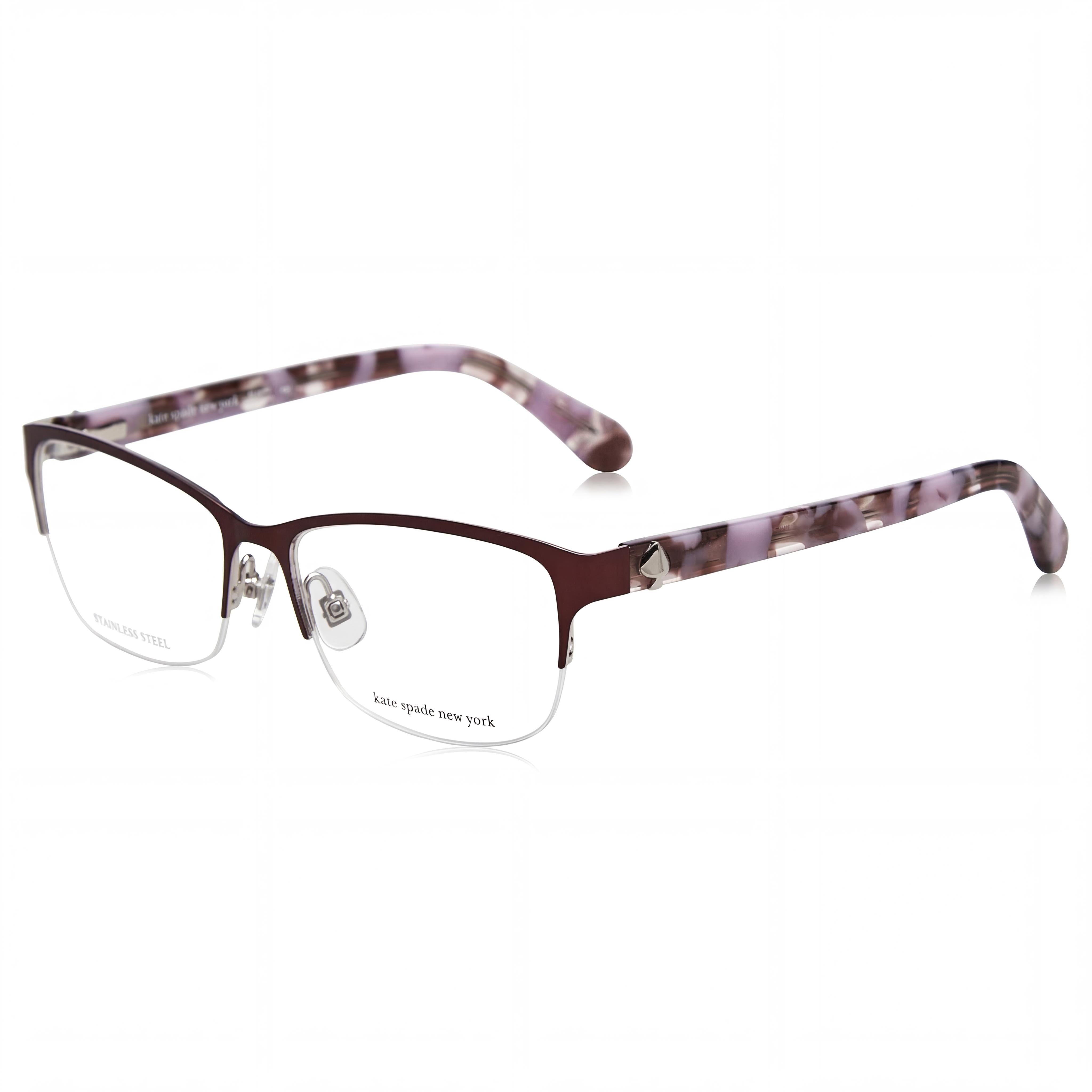 kate spade new york Marnie Unisex Violet Alloy Steel Frame Polycarbonate Lens Non Polarized Sunglasses 53mm, Photo 1