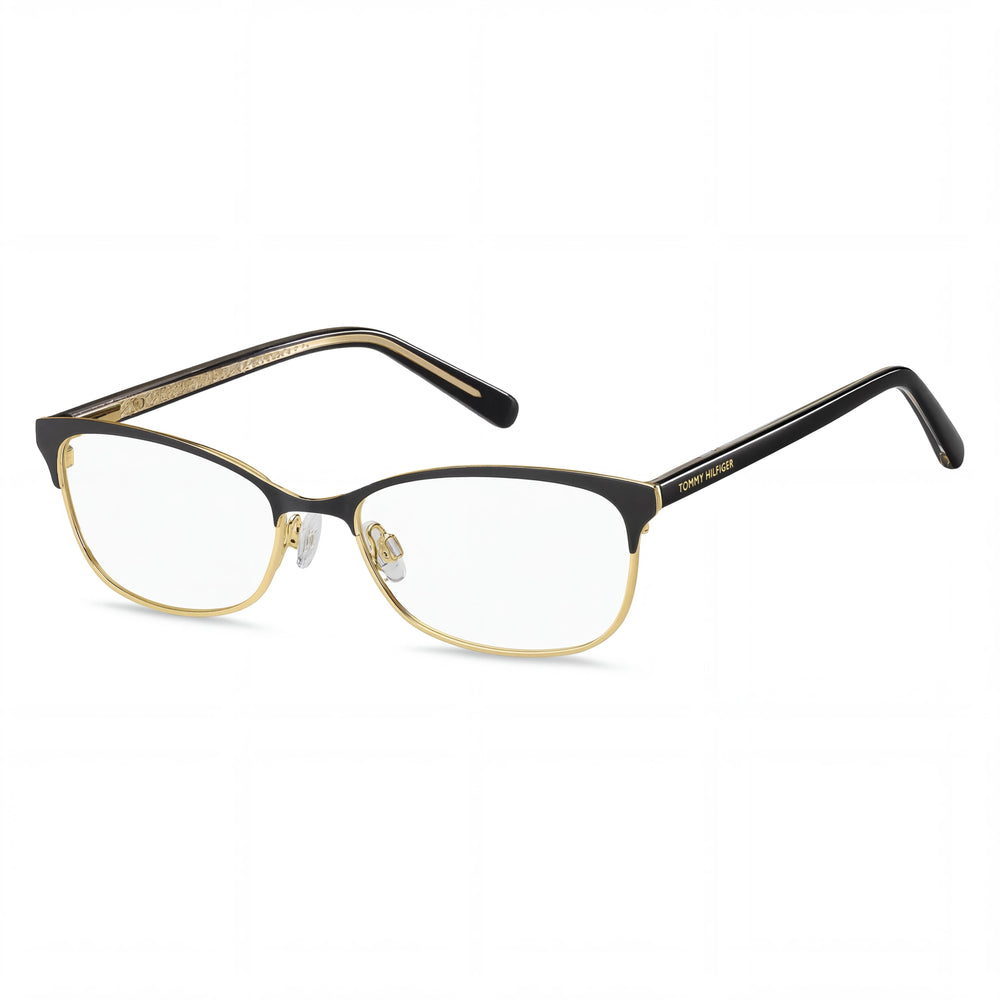 Tommy Hilfiger Th 1777 Gafas de sol clásicas de acero de aleación con cristales negros para mujer de 52 mm