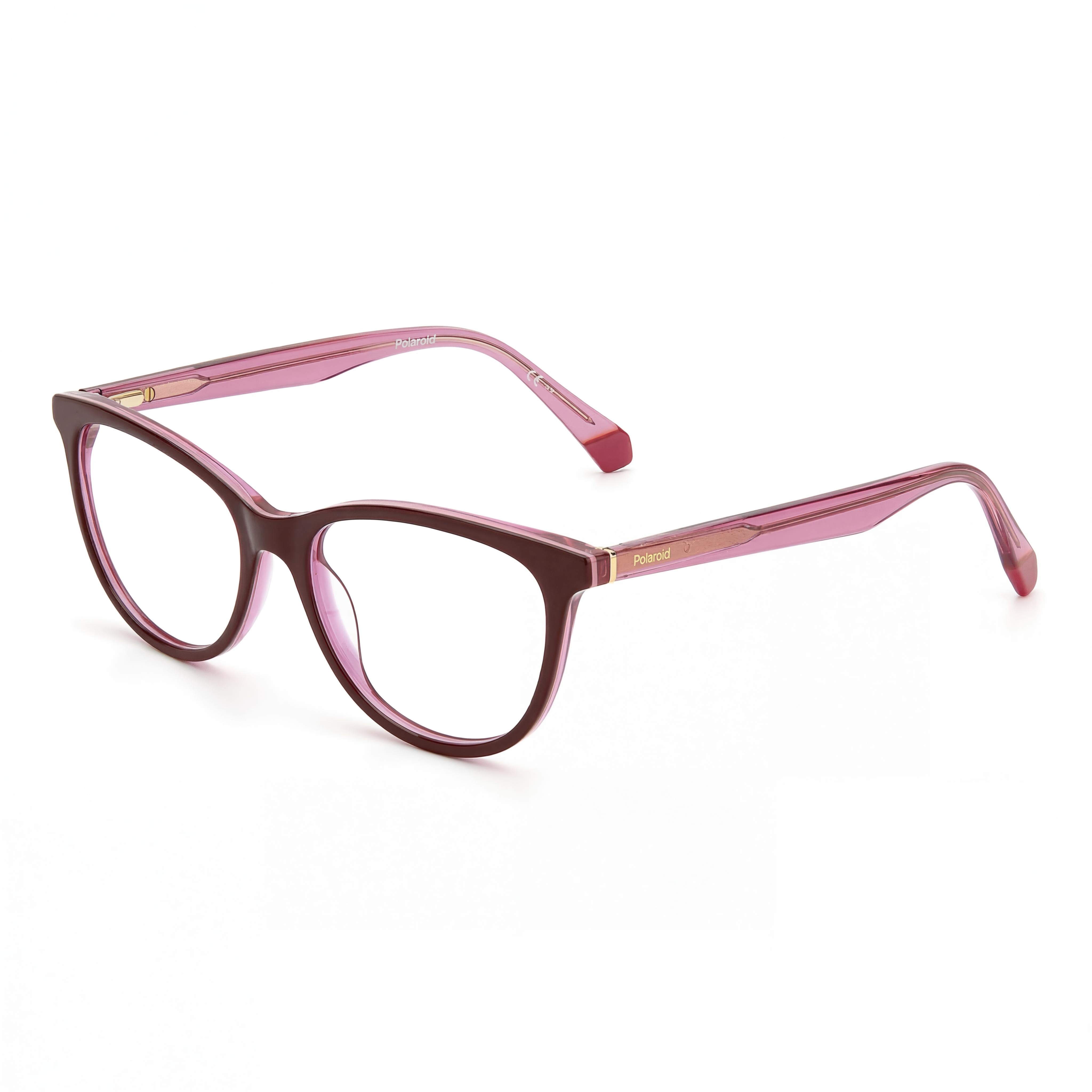 Polaroid Pld D395 Men's Plastic Frame Burgundy Pink Non Polarized Optical Frames 52-16-145, Photo 1