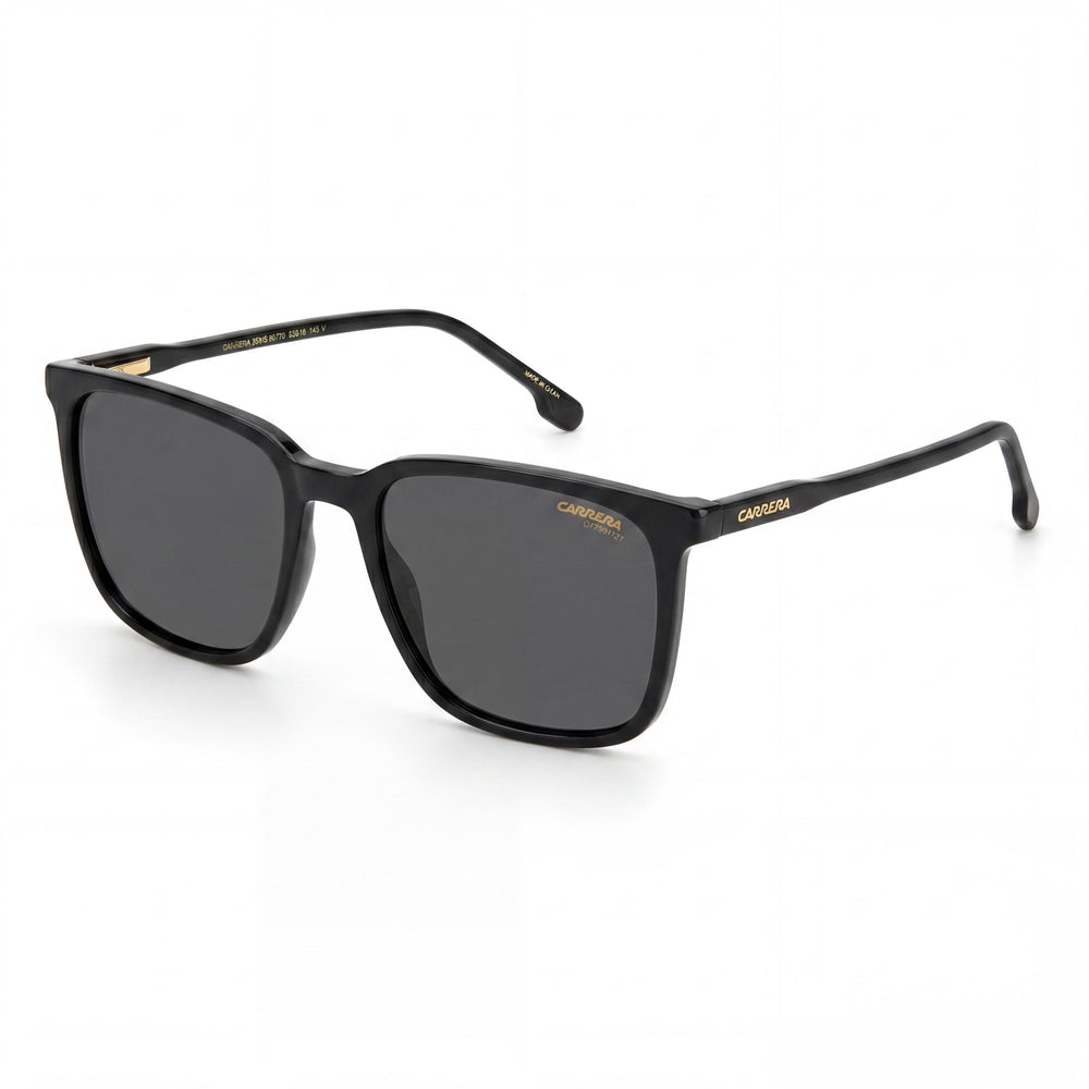 Carrera 259/S Unisex Black Polyamide Injection Grilamid Frame with Polycarbonate Lenses UV Protected Non-Polarized 55mm