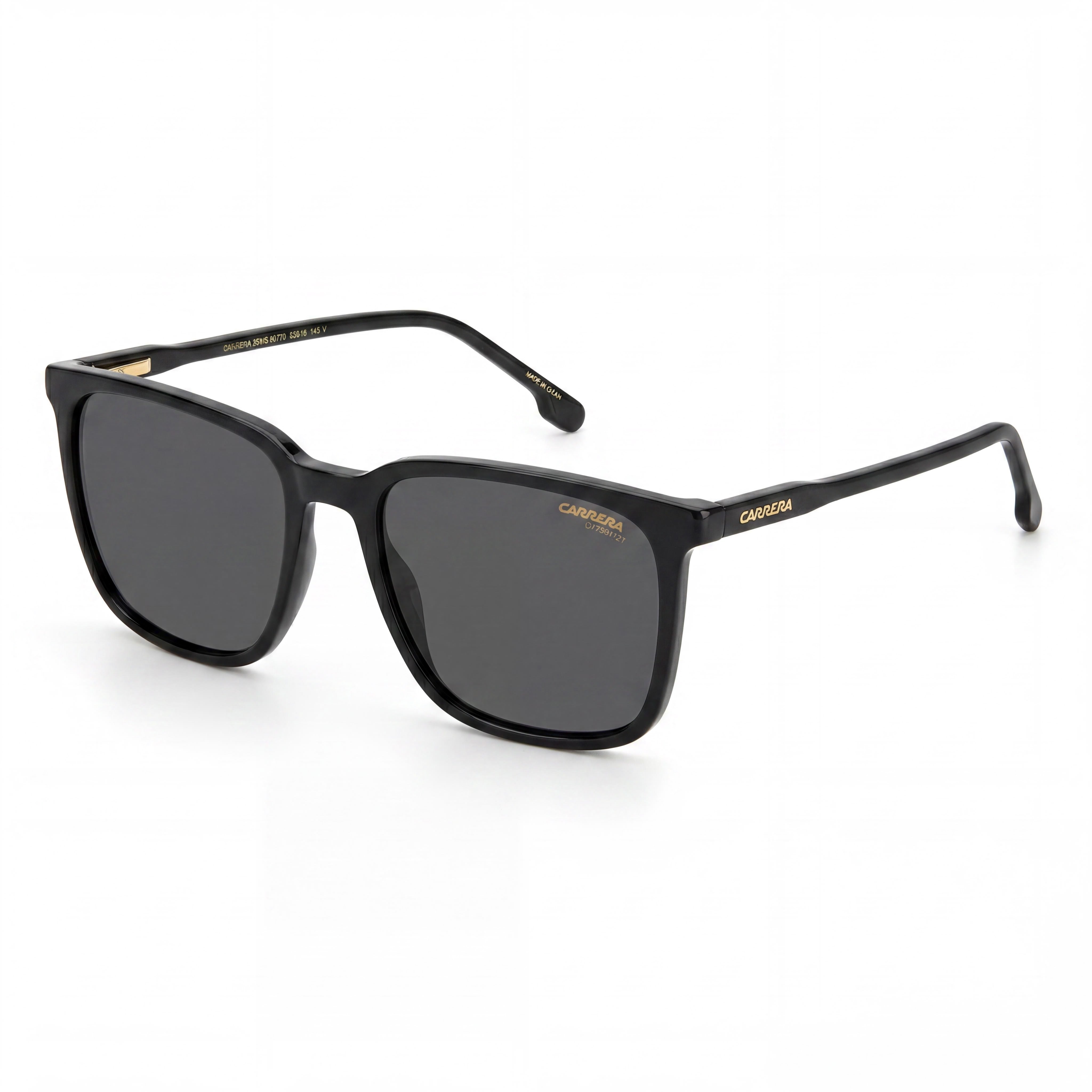 Carrera 259/S Gafas de sol unisex, montura de inyección de poliamida Grilamid negra con lentes de policarbonato, protección UV, sin polarizar, 55 mm, Photo 1